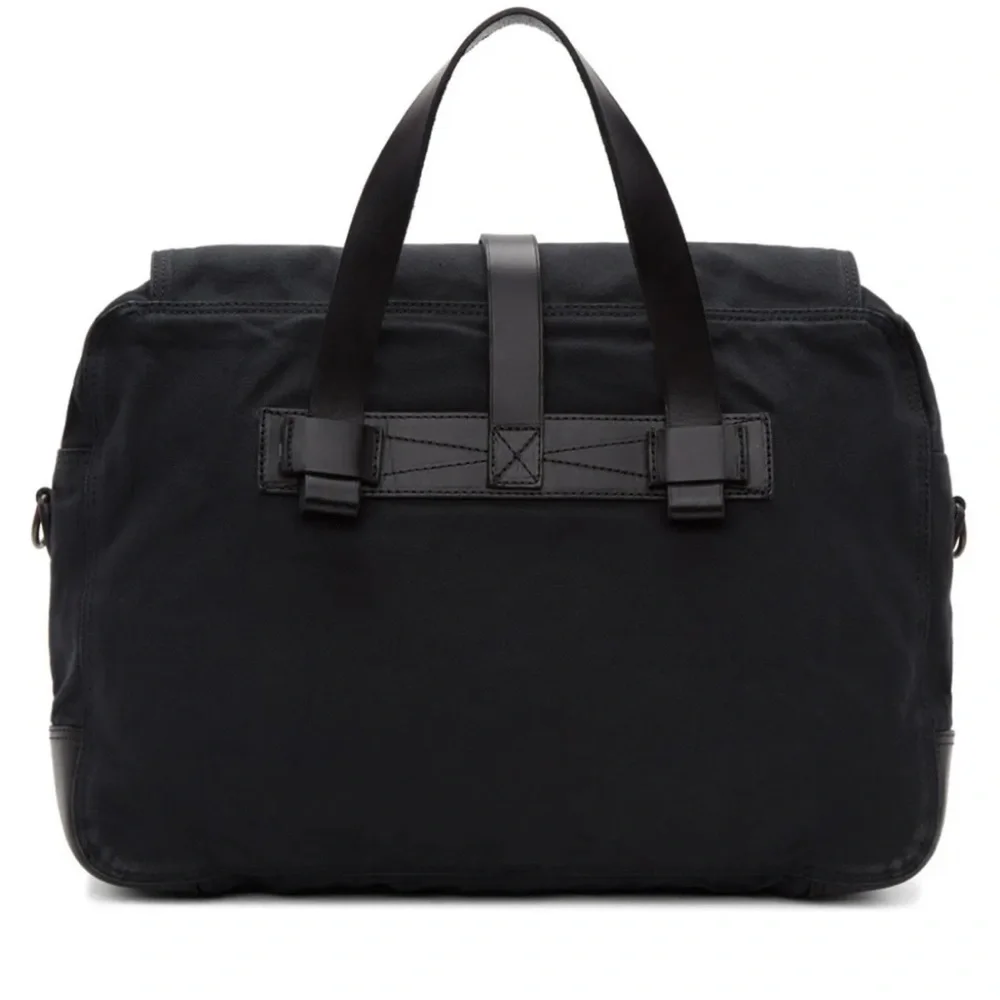 BELSTAFF Colonial Briefcase Soft-Black Canvas & Leather w/Dustbag - NWT